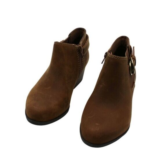 Clarks Womens Adreena Field Leather Stretch Booties - Picture 4 of 8